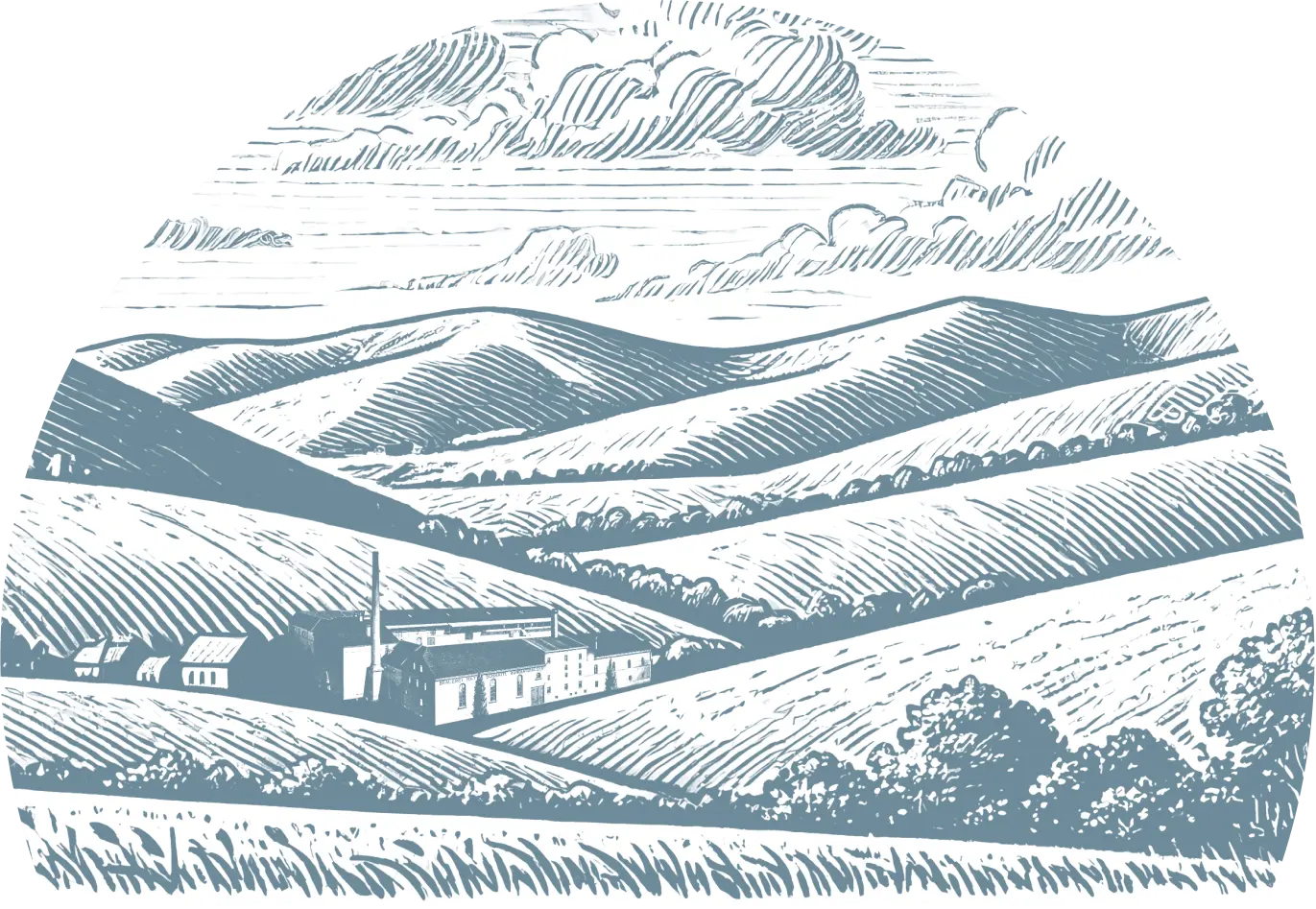 Böhmisches Bier mit Landschaft