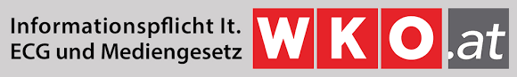 Banner der Wirtschaftskammer Österreich: Informationspflicht laut ECG und Mediengesetz - WKO.at
